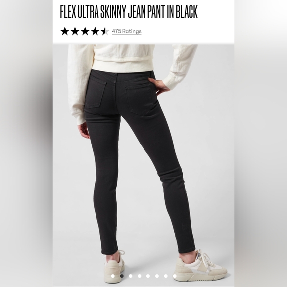 NWT Athleta flex ultra skinny jean pant in black - size 10 - Picture 2 of 8